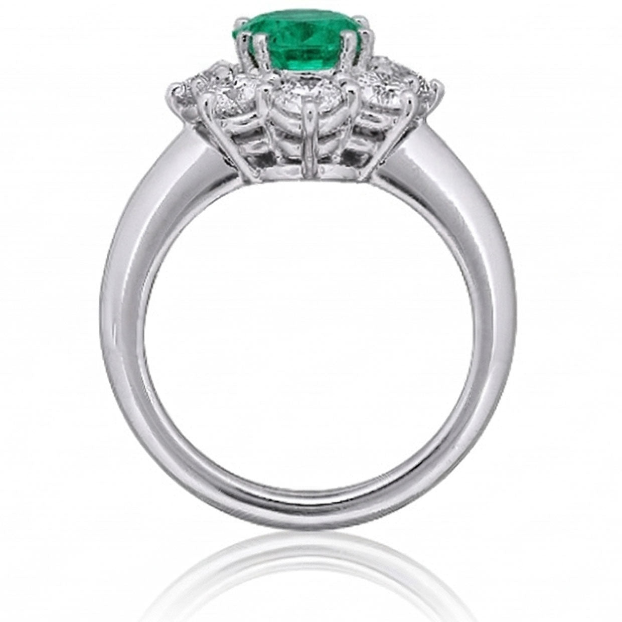 Picchiotti - Cushion Emerald and Round Diamond Earring in 18K White Gold - Jackson Hole Jewelry Company