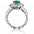 Picchiotti - Cushion Emerald and Round Diamond Earring in 18K White Gold - Jackson Hole Jewelry Company