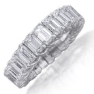 Picchiotti Xpandable™ Emerald Cut Diamond Eternity Band in 18K White and Yellow Gold - Jackson Hole Jewelry Company