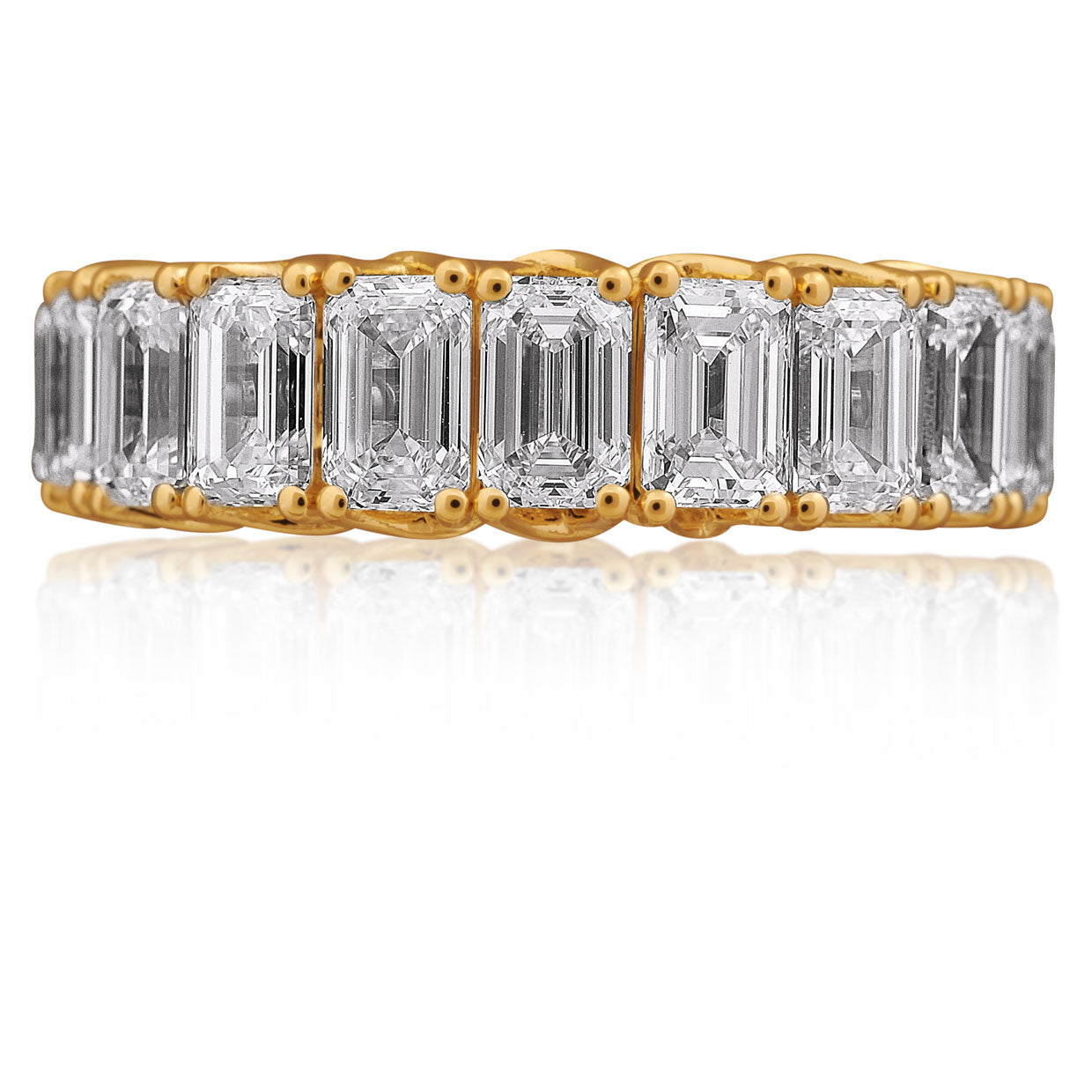 Picchiotti Xpandable™ Emerald-Cut Diamond Eternity Band in 18K Gold - Jackson Hole Jewelry Company