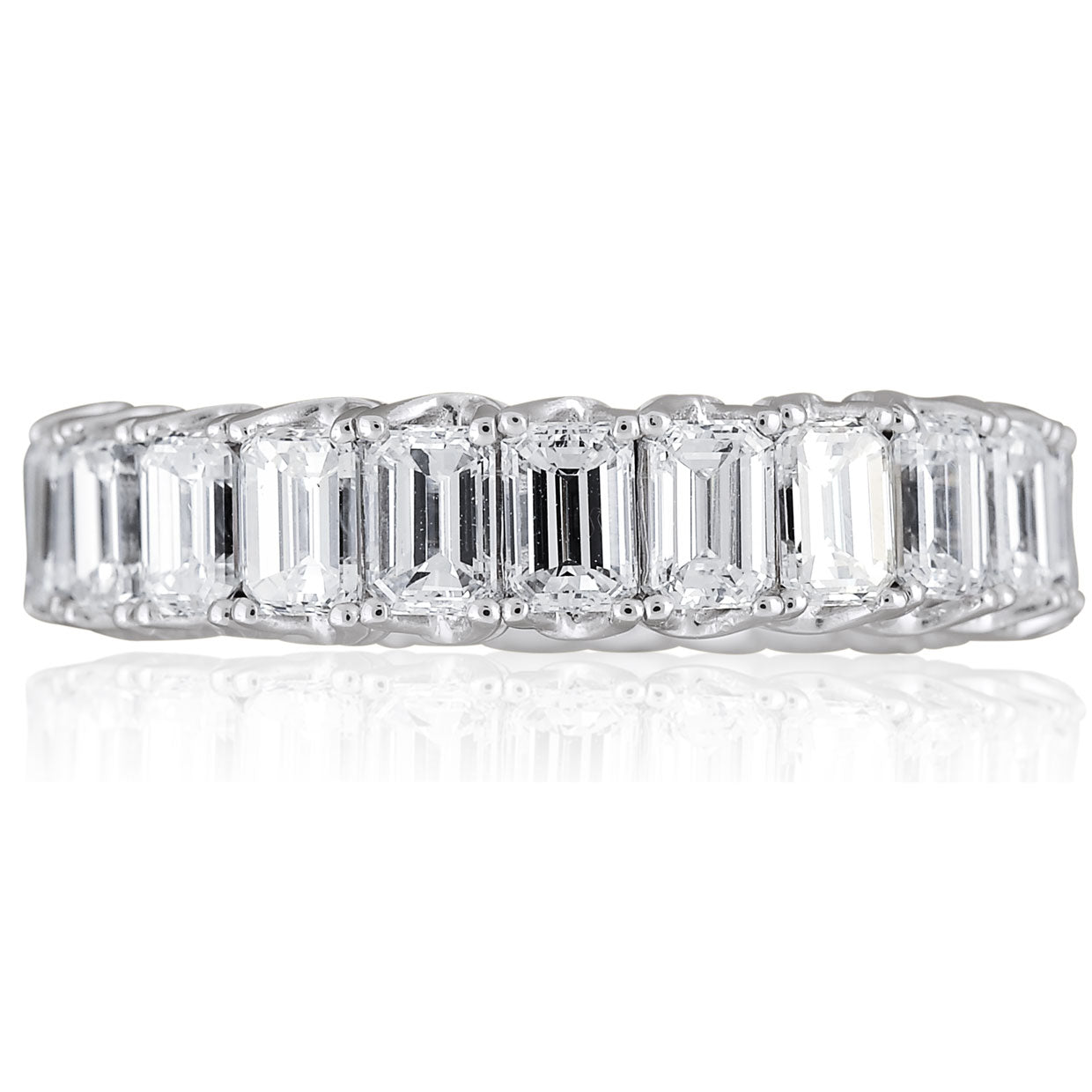 Picchiotti Xpandable™ Emerald-Cut Diamond Eternity Band in 18K White Gold - Jackson Hole Jewelry Company