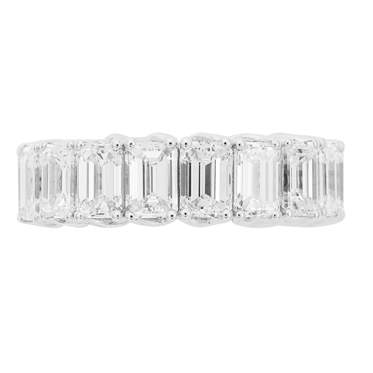 Picchiotti Xpandable™ Emerald-Cut Diamond Eternity Ring in 18K White Gold - Jackson Hole Jewelry Company