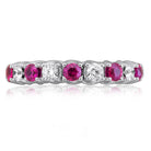 Picchiotti Xpandable™ Ruby and Diamond Eternity Band in 18K White Gold - Jackson Hole Jewelry Company
