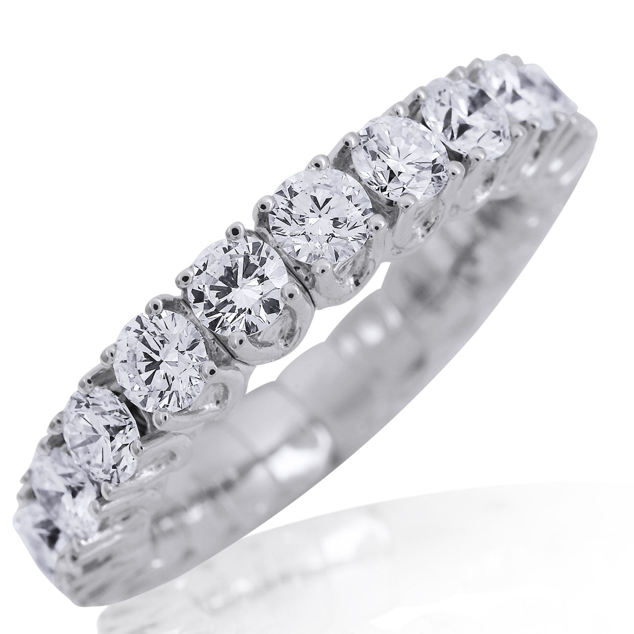Picchiotti Xpandable™ Round Diamond Eternity Band in 18K White Gold - Jackson Hole Jewelry Company