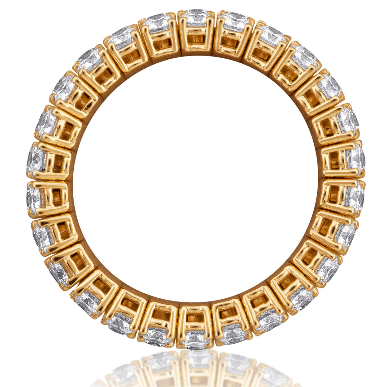 Picchiotti - Xpandable™ 3-Row Diamond Eternity Ring in 18K Yellow Gold - Jackson Hole Jewelry Company