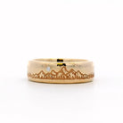 Teton Mountain Treeline Band in 14K Yellow Gold - Jackson Hole Jewelry Company