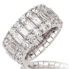 Picchiotti - Xpandable™ Emerald-Cut and Round Diamond Eternity Band in 18K White Gold - Jackson Hole Jewelry Company