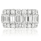 Picchiotti - Xpandable™ Emerald-Cut and Round Diamond Eternity Band in 18K White Gold - Jackson Hole Jewelry Company