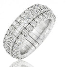 Picchiotti - Xpandable™ 3-Row Mixed-Cit Diamond Eternity Ring in 18K White Gold - Jackson Hole Jewelry Company