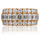 Picchiotti - Xpandable™ Emerald-Cut and Roud Diamond Eternity Ring in 18K Yellow Gold - Jackson Hole Jewelry Company