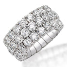 Picchiotti - Xpandable™ 3-Row Round Diamond Ring in 18K White Gold - Jackson Hole Jewelry Company