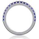 Picchiotti - Octagonal Blue Sapphire and Princess-Cut Diamond Rings in 18K White Gold - Jackson Hole Jewelry Company