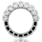 Picchiotti Xpandable™ Round Diamond Half Eternity Band in 18K White Gold - Jackson Hole Jewelry Company