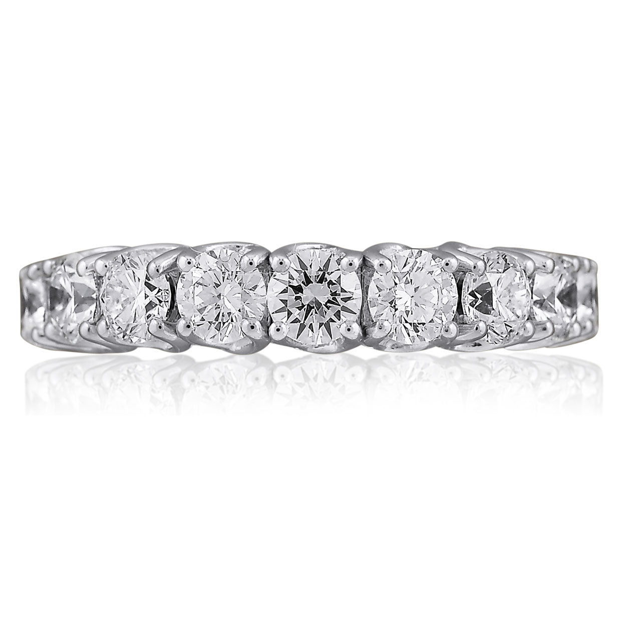 Picchiotti Xpandable™ Round Diamond Half Eternity Ring in 18K White Gold - Jackson Hole Jewelry Company