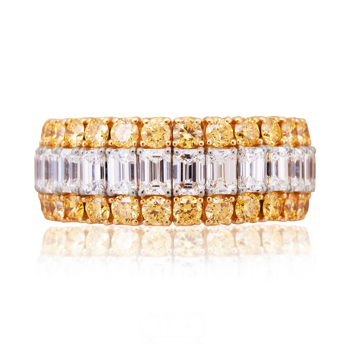 Picchiotti - Xpandable™ White Diamond Eternity Ring in 18K Yellow Gold - Jackson Hole Jewelry Company