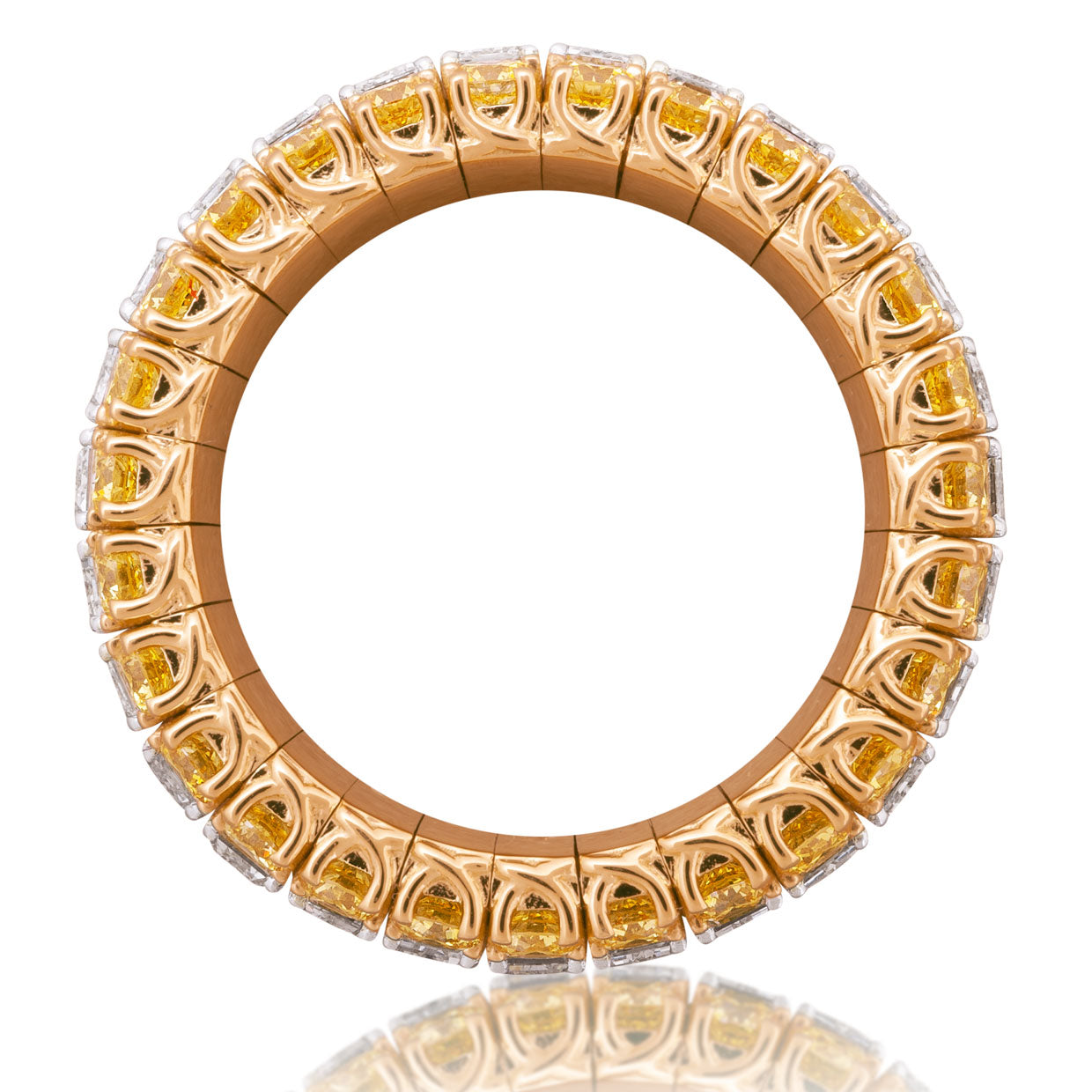 Picchiotti - Xpandable™ White Diamond Eternity Ring in 18K Yellow Gold - Jackson Hole Jewelry Company