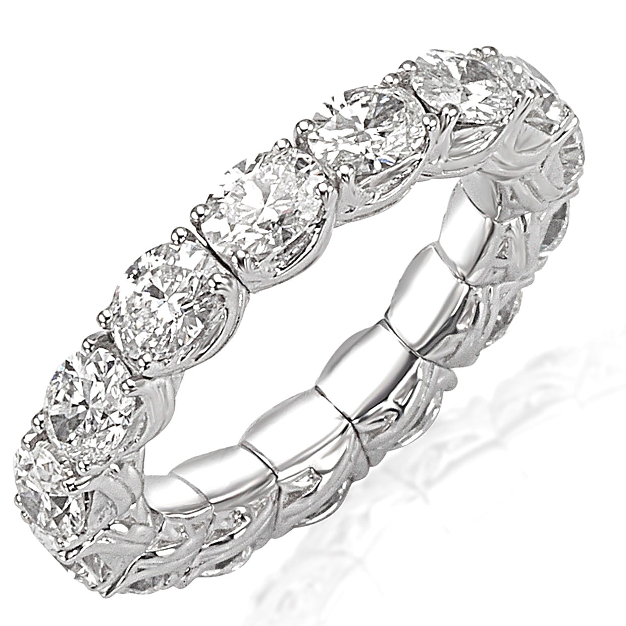 Picchiotti Xpandable™ Oval Diamond Eternity Band in 18K Gold 3.23 cttw - Jackson Hole Jewelry Company