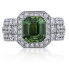Picchiotti - Xpandable™ Green Sapphire and Diamond Fashion Ring in 18K White Gold - Jackson Hole Jewelry Company