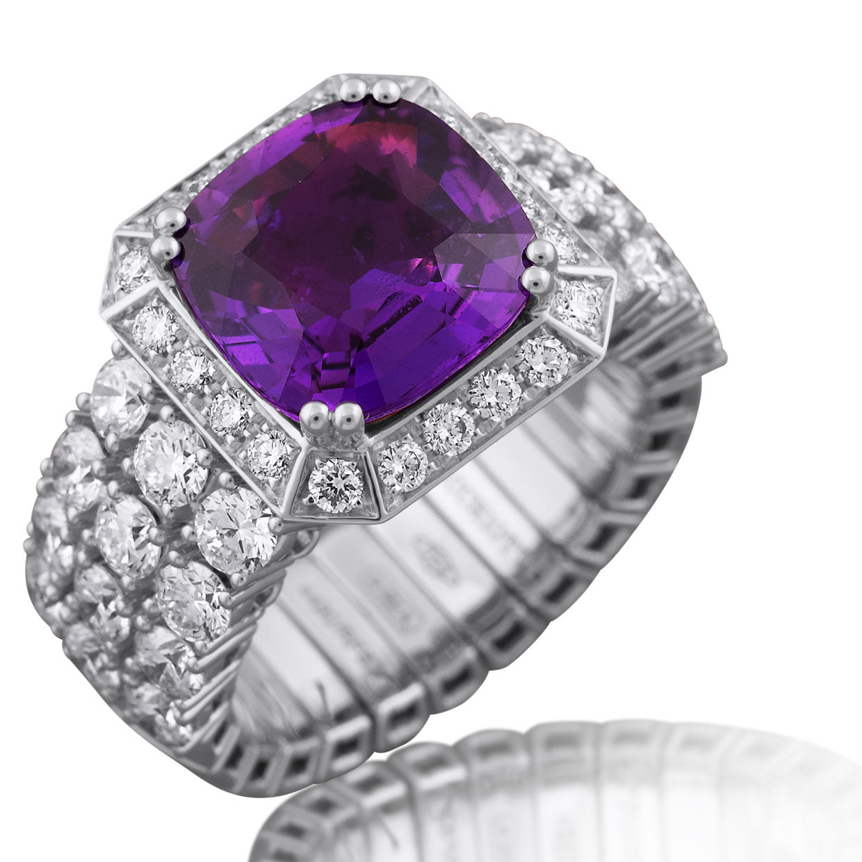 Picchiotti - Xpandable™ Pink Sapphire and Diamond Fashion Ring in 18K White Gold - Jackson Hole Jewelry Company