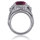 Picchiotti - Red Tourmaline and Diamond Ring in 18K White Gold - Jackson Hole Jewelry Company