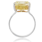 Picchiotti - Cushion Fancy Yellow Diamond Ring in 18K White and Yellow Gold - Jackson Hole Jewelry Company