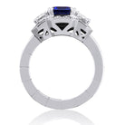 Picchiotti - Xpandable™ Octagonal Blue Sapphire & Diamond Ring in 18K White Gold - Jackson Hole Jewelry Company