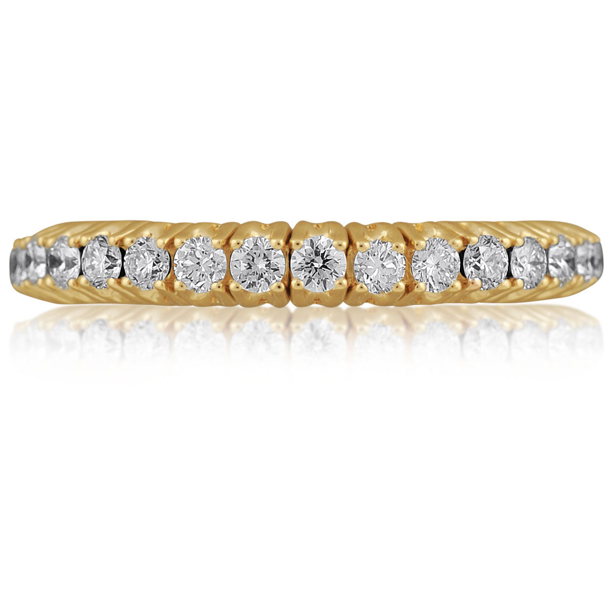 Picchiotti - Xpandable™ Half Way Diamond Band in 18K Yellow Gold - Jackson Hole Jewelry Company