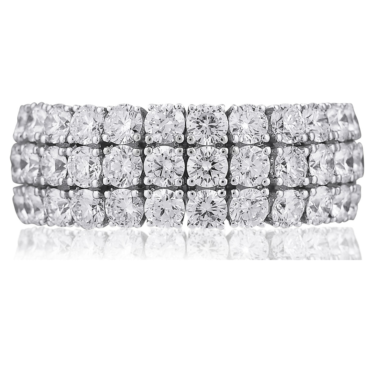 Picchiotti - Xpandable™ 3-Row Diamond Ring in 18K White Gold - Jackson Hole Jewelry Company