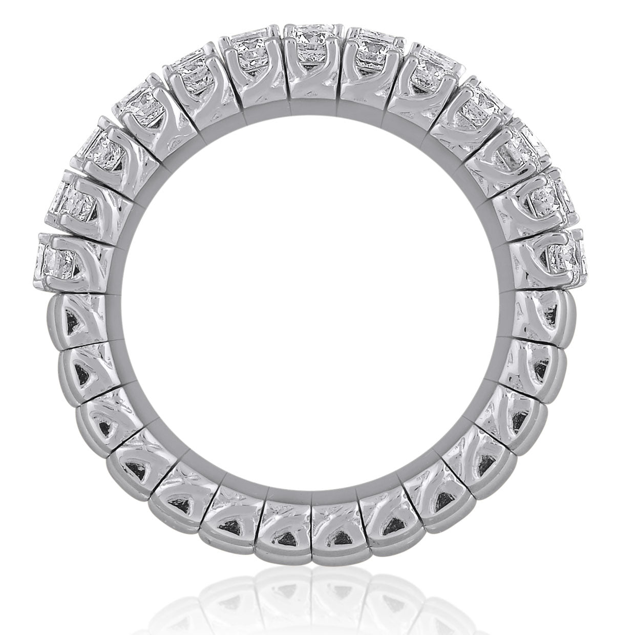 Picchiotti - Xpandable™ Round and Emerald Cut Diamond Eternity Ring in 18K White Gold - Jackson Hole Jewelry Company