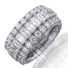 Picchiotti - Xpandable™ Round and Emerald Cut Diamond Eternity Ring in 18K White Gold - Jackson Hole Jewelry Company