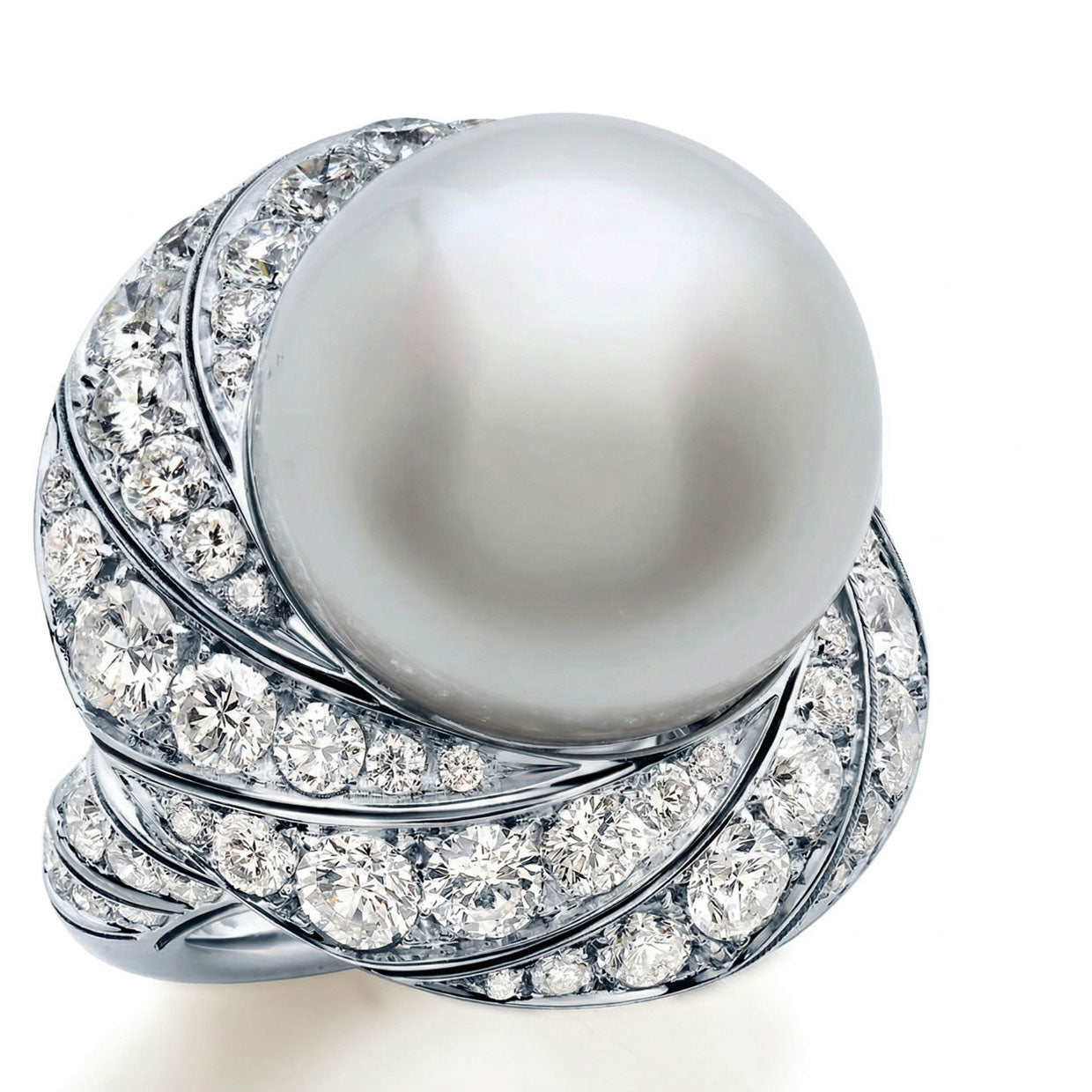 Picchiotti - White Pearl and Diamond Rings in 18K White Gold - Jackson Hole Jewelry Company