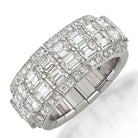 Picchiotti - Xpandable™ Emerald-Cut and Roud Diamond Eternity Ring in 18K White Gold - Jackson Hole Jewelry Company