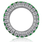 Picchiotti - Xpandable™ Oval-Cut Emerald and Round Diamond Ring in 18K White Gold - Jackson Hole Jewelry Company