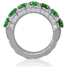 Picchiotti - Xpandable™ Oval-Cut Emerald Ring with White Diamonds in 18K White Gold - Jackson Hole Jewelry Company
