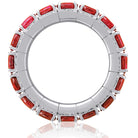 Picchiotti Xpandable™ Oval Ruby & Diamond 3‑Row Ring in 18K White Gold - Jackson Hole Jewelry Company