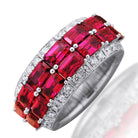 Picchiotti Xpandable™ Ruby & Diamond 4‑Row Ring in 18K White Gold - Jackson Hole Jewelry Company