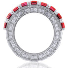 Picchiotti - Xpandable™ Baguette Ruby and Diamond Ring in 18K White Gold - Jackson Hole Jewelry Company