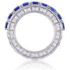 Picchiotti - Xpandable™ Octagonal Blue Sapphire and Diamond Eternity Ring in 18K White Gold - Jackson Hole Jewelry Company