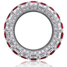 Picchiotti - Xpandable™ Baguette-Cut Ruby and Round Diamond Ring in 18K White Gold - Jackson Hole Jewelry Company