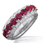 Picchiotti Xpandable™ Round Ruby & Diamond Ring in 18K White Gold - Jackson Hole Jewelry Company