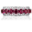 Picchiotti Xpandable™ Round Ruby & Diamond Ring in 18K White Gold - Jackson Hole Jewelry Company