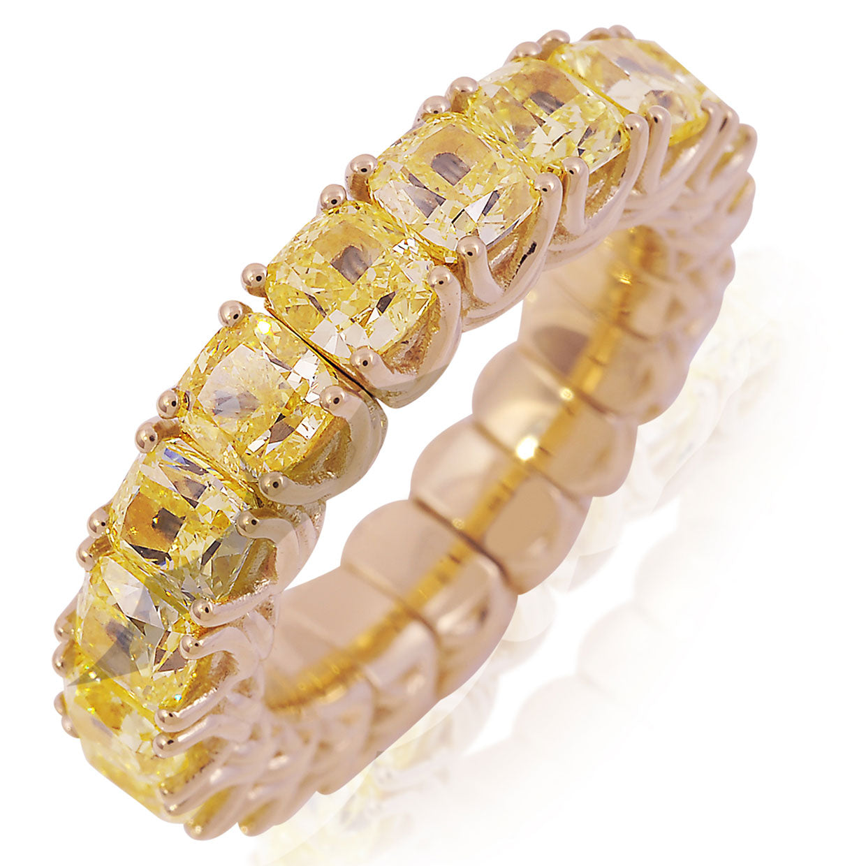 Picchiotti - Xpandable™ Cushion-Cut Fancy Yellow Diamond Ring in 18K Yellow Gold - Jackson Hole Jewelry Company