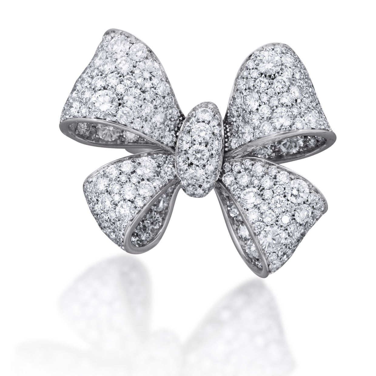 Picchiotti - Bow Diamond Ring in 18K White Gold - Jackson Hole Jewelry Company