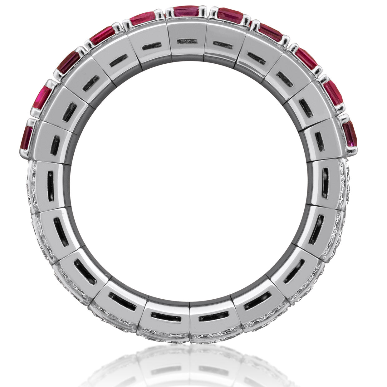 Picchiotti - Xpandable™ Diamond and Ruby Ring in 18K White Gold 6.02 cttw - Jackson Hole Jewelry Company