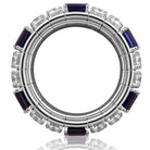 Picchiotti - Xpandable™ Octagonal Blue Sapphire and Round Diamond Ring in 18K White Gold - Jackson Hole Jewelry Company