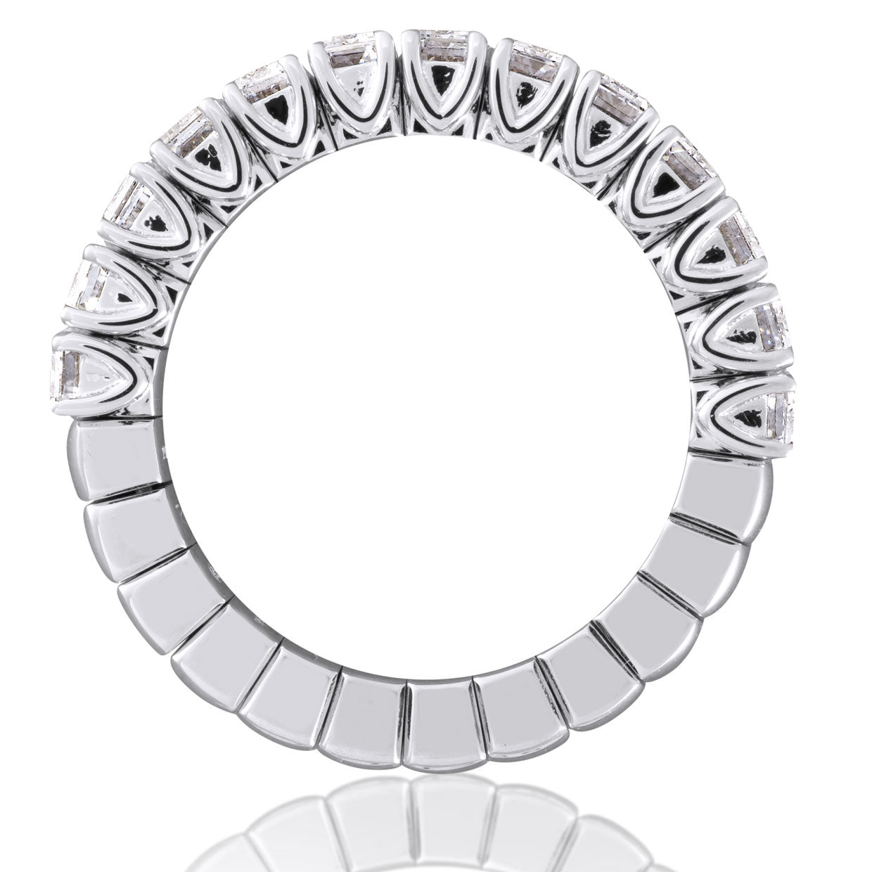 Pichoti Picchiotti - Xpandable™ Half-Way Emerald Cut Diamond Ring in 18K White ...