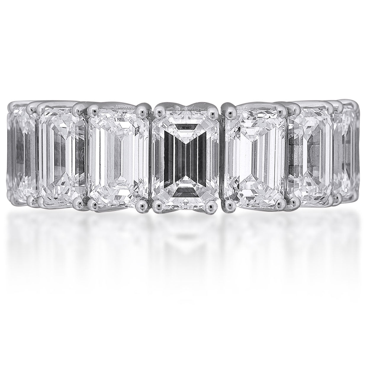 Picchiotti - Xpandable™ Emerald-Cut Diamond Eternity Ring in 18K White Gold - Jackson Hole Jewelry Company