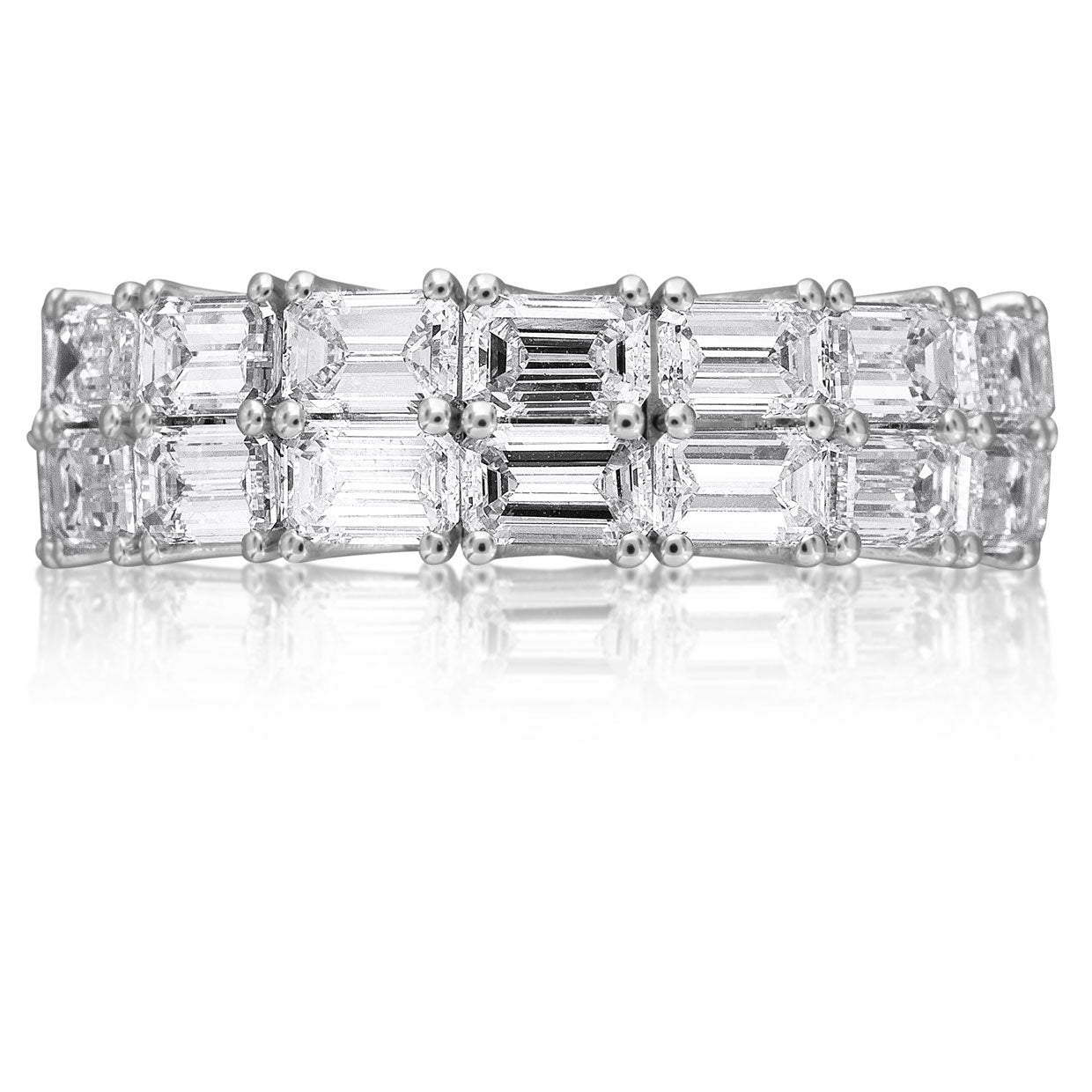Picchiotti - Xpandable™ Emerald Cut Diamond Eternity Ring in 18K White Gold - Jackson Hole Jewelry Company