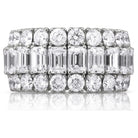 Picchiotti Xpandable™ Emerald Cut and Round Diamond Eternity Ring in 18K White Gold 14.04 cttw - Jackson Hole Jewelry Company