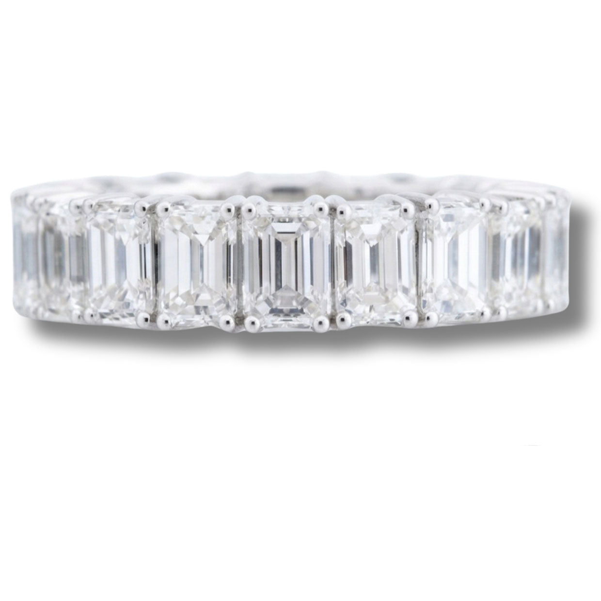 Picchiotti - Emerald-Cut Xpandable™ Diamond Eternity Band in 18K White Gold - Jackson Hole Jewelry Company